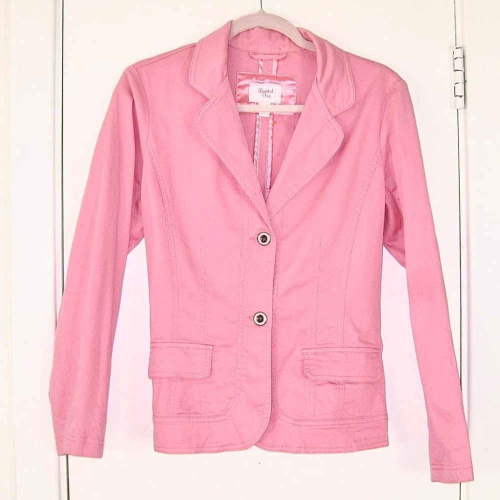 Hot Pink Linen Blazer – Size 8 (Limited Too)